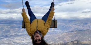 columpio en el teleférico quito