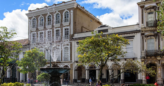 Colonial buildings in Cuenca, Ecuador