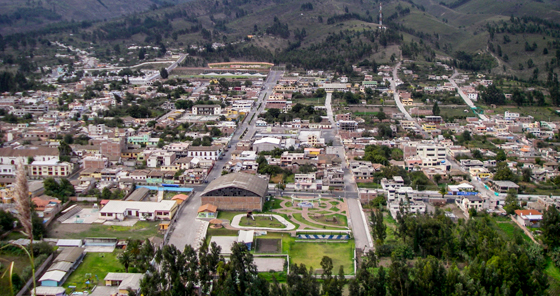 Guano town in Ecuador 