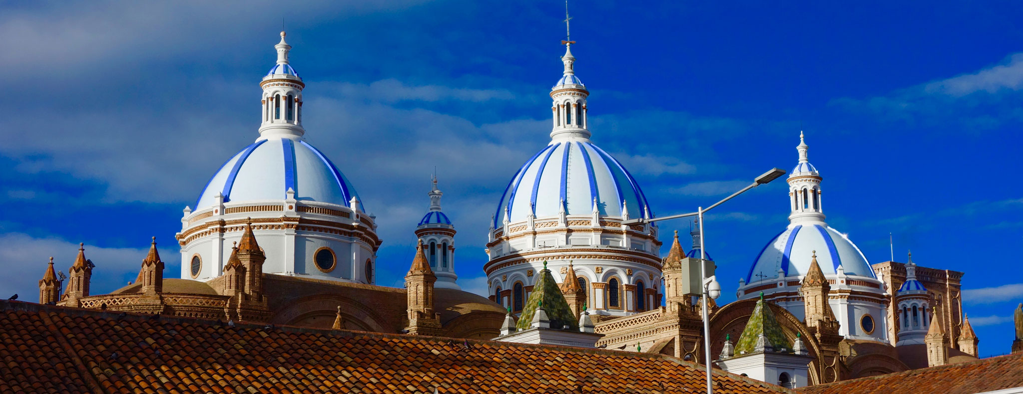 Rooftops of colonial buildings in Cuenca, Ecuador