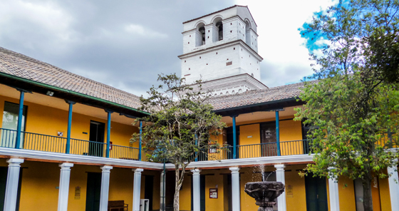 Colonial building of Museo de la Ciudad in Quito, Ecuador