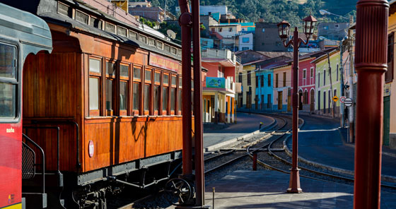 Railway Station in Alausí, Ecuador