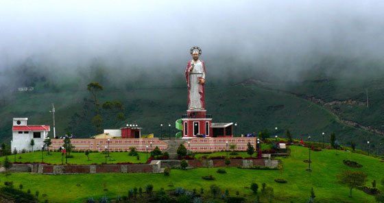 Statue of San Pedro in Alausí, Ecuador