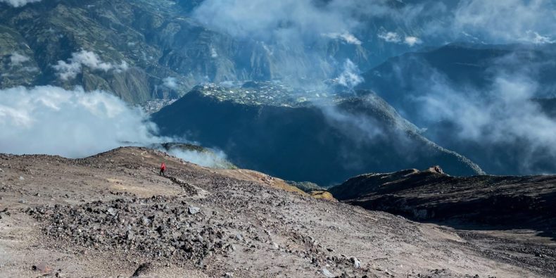 Tungurahua volcano in Baños