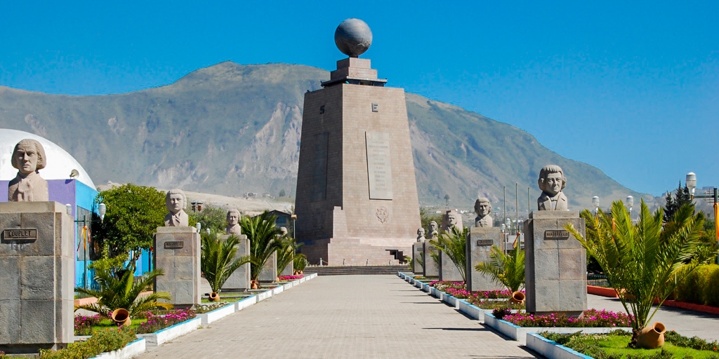 mitad del mundo monument in quito, on the equator